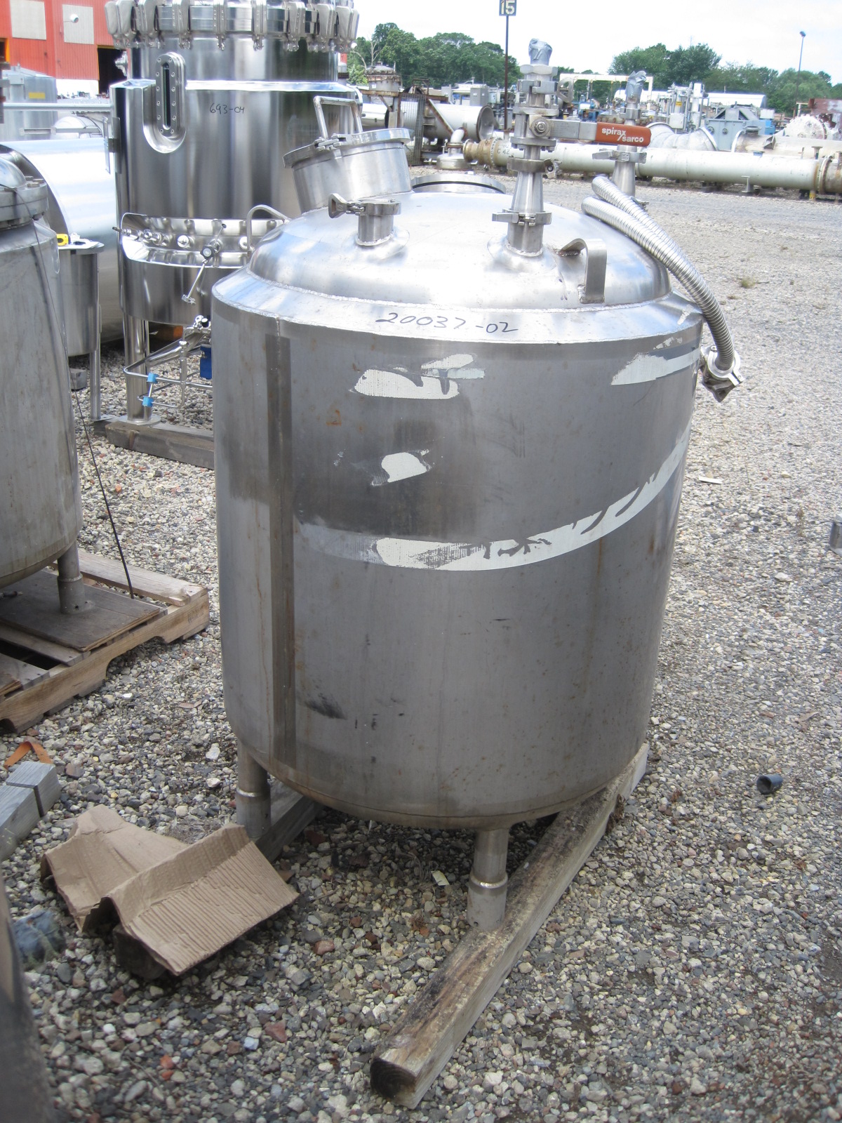 100 Gallon Stainless Steel Jacketed Tank, 90 psi Jacket