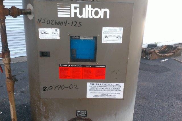 832#/Hour 150 PSI Fulton Gas Fired Boiler