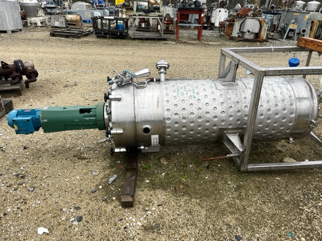 125 Gallon (500 Liter) Stainless Steel Reactor, 35/FV Internal, 45 psi Jacket