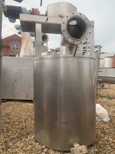 400 Gallon Stainless Steel Jacketed Mix Tank, FV Internal, 100 psi Jacket