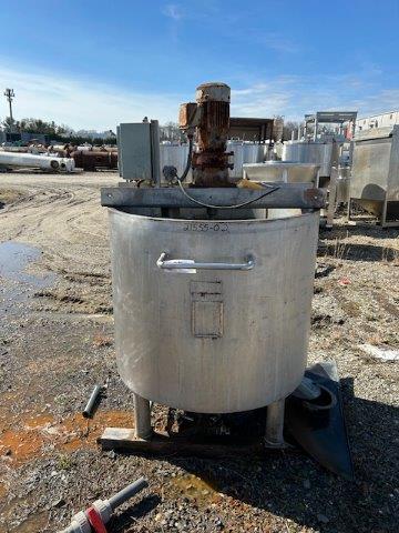 150 Gallon Stainless Steel Jacketed Mix Tank, 90 psi Jacket