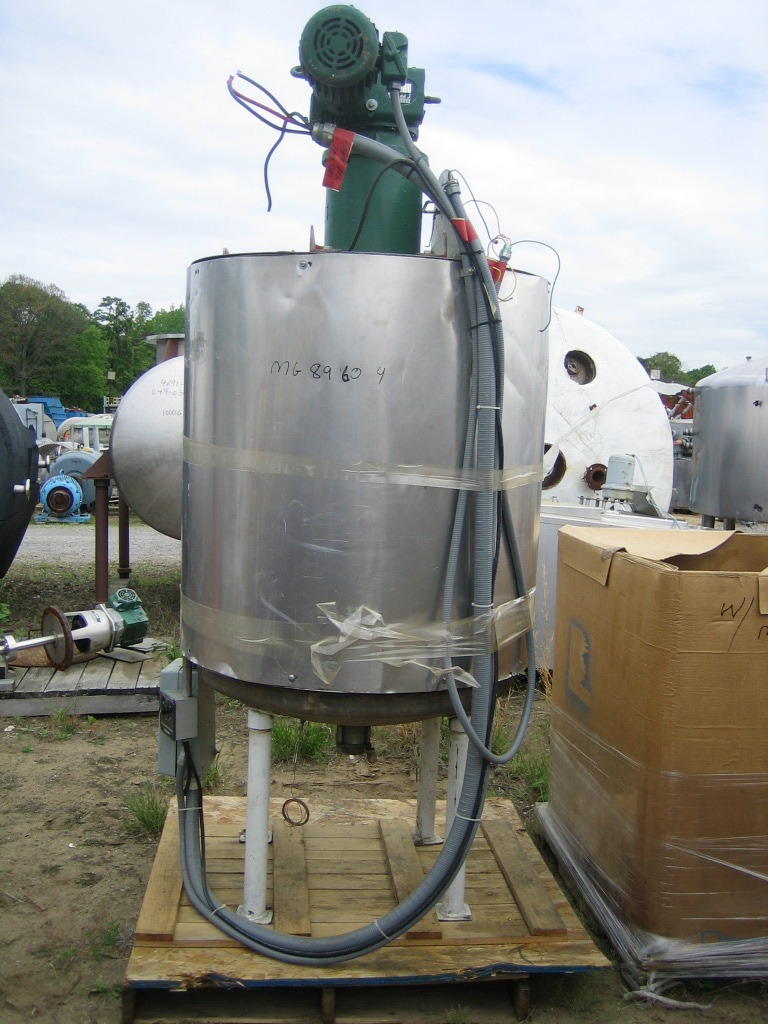 175 Gallon Stainless Steel Mix Tank, 36" Dia. X 42" Straight Side