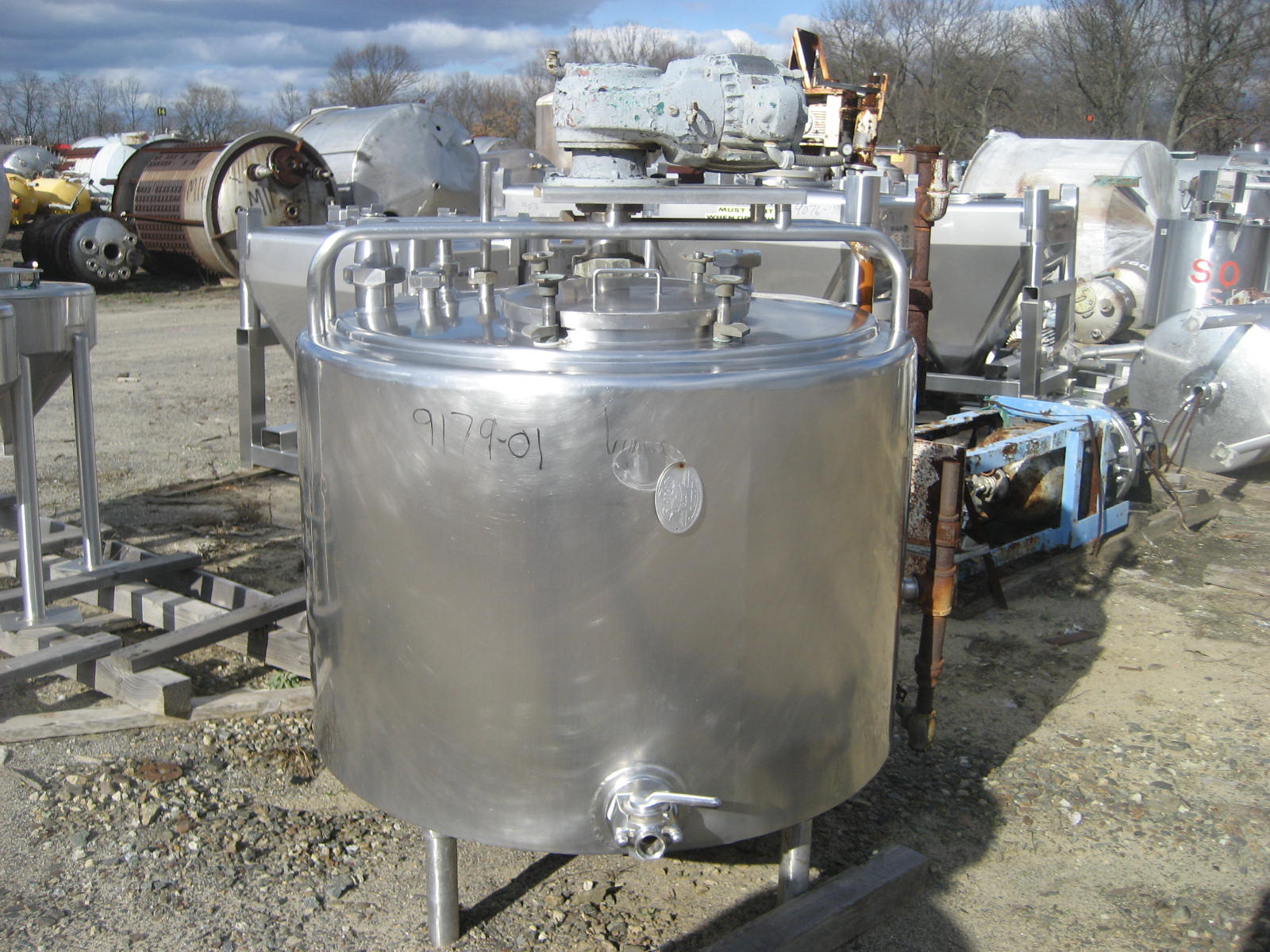 150 Gallon Polished Stainless Steel Processor