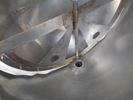 135 Litre Giusti Stainless Steel Jacketed Mixing Pan, 650mm Dia x 200mm Straight Side