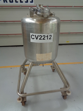 100 Litre Stainless Steel Vertical Mixing Vessel, 500mm Dia x 450mm Straight Side