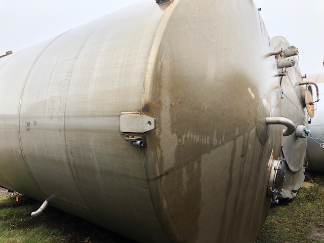 66,000 Litre 304L Stainless Steel Vertical Storage Tank, 3800mm Dia x 6000mm Straight Side