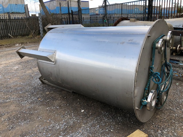 800 Litre Stainless Steel Vertical Tank, 850mm Dia x 1400mm Straight Side