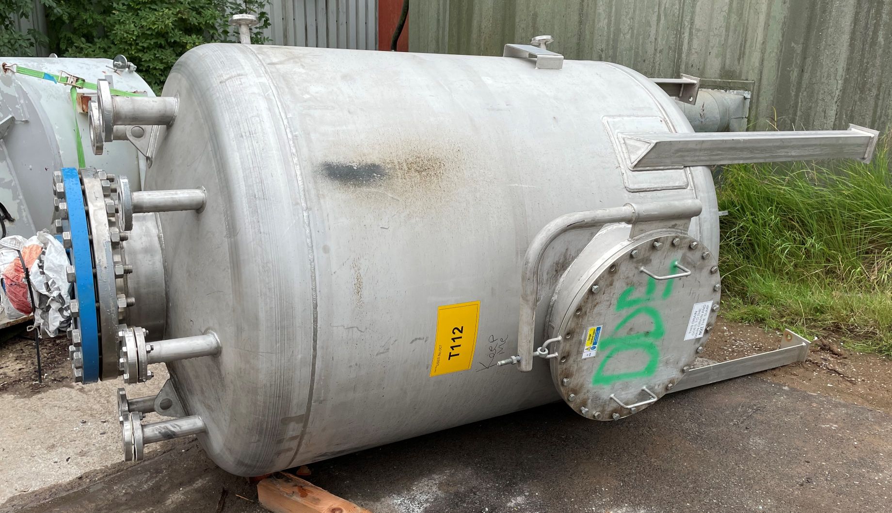 3,170 Litre Mcmillan Stainless Steel Vertical Mixing Vessel, 1500mm Dia x 1500mm Straight Side