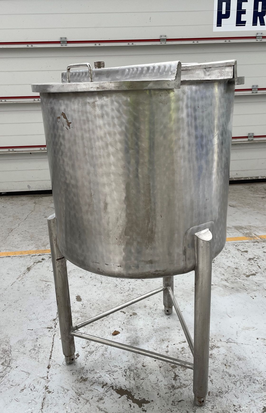 150 Litre Stainless Steel Storage Vessel, 595mm Dia x 500mm Straight Side
