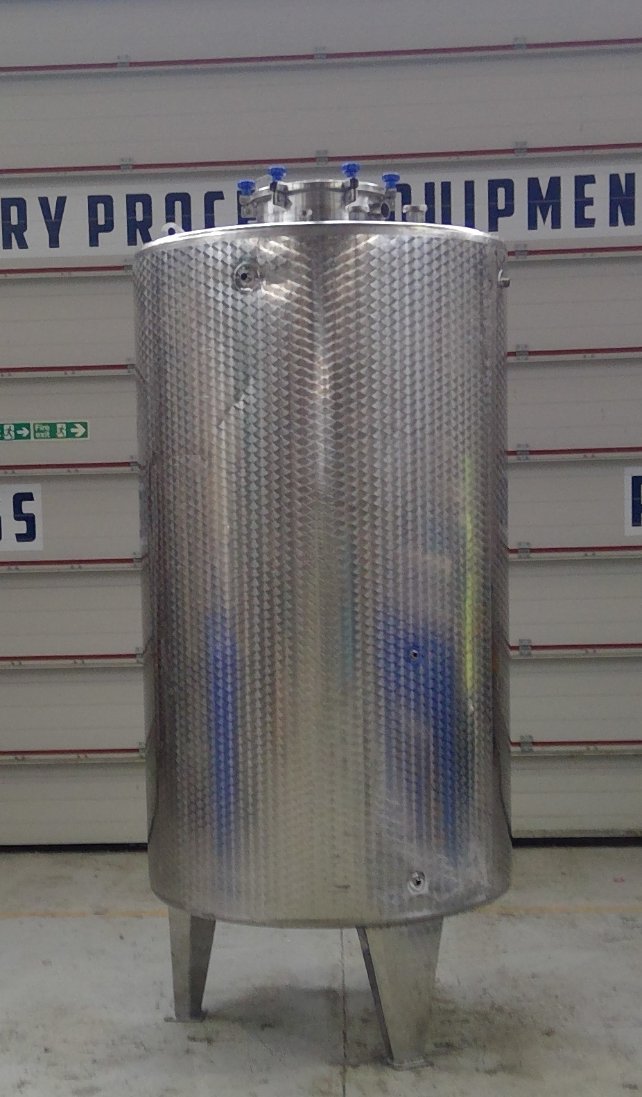 2,000 Litre Stainless Steel Vertical Storage Vessel, 1100mm Dia x 2000mm Straight Side