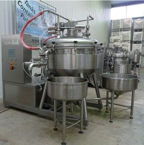 400 Litre 25 HP Stainless Steel Jacketed Vacuum Process Vessel