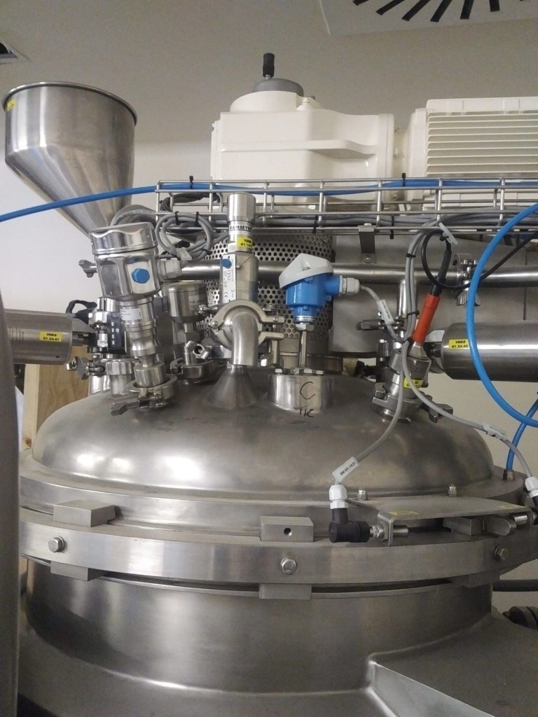 Нержавеющий вакуумный миксер-гомогенизатор Fryma Koruma (Romaco) модель Dinex 200 общий объем 200 литров