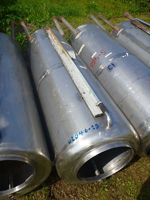 500 Liters Stainless Steel Vertical Storage Tank 600mm Dia x 1800mm High