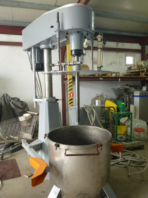 15 Kw Dissolver Netzsch With 500 L Stainless Steel Mixing Pan
