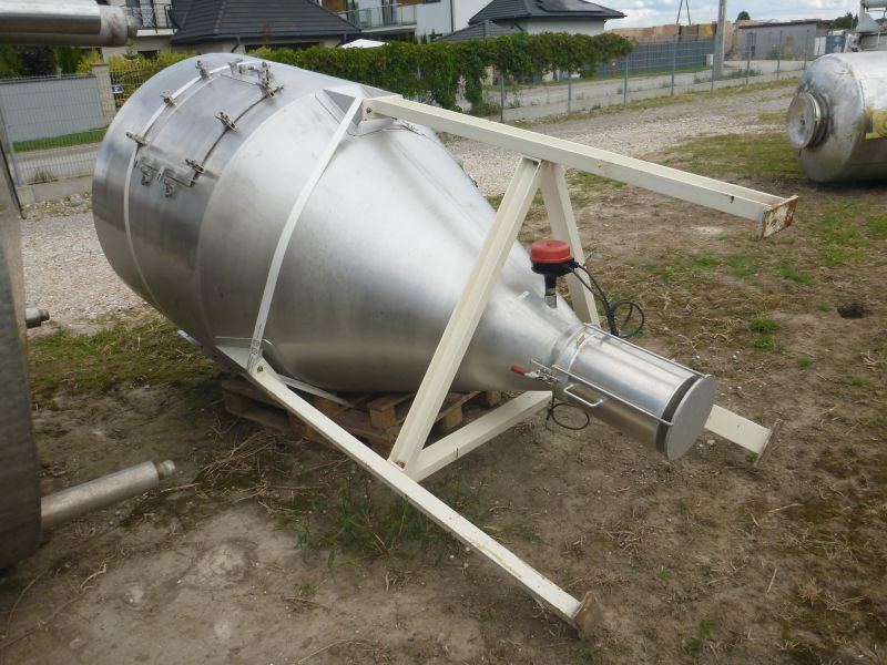 2400 L Vertical Stainless Steel Silos Conical Bottom