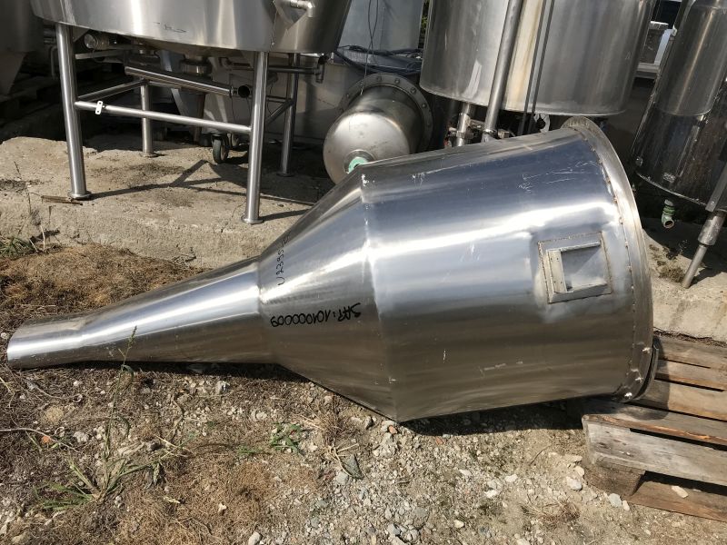 520 L Vertical Stainless Steel Conical Feeding Hopper 