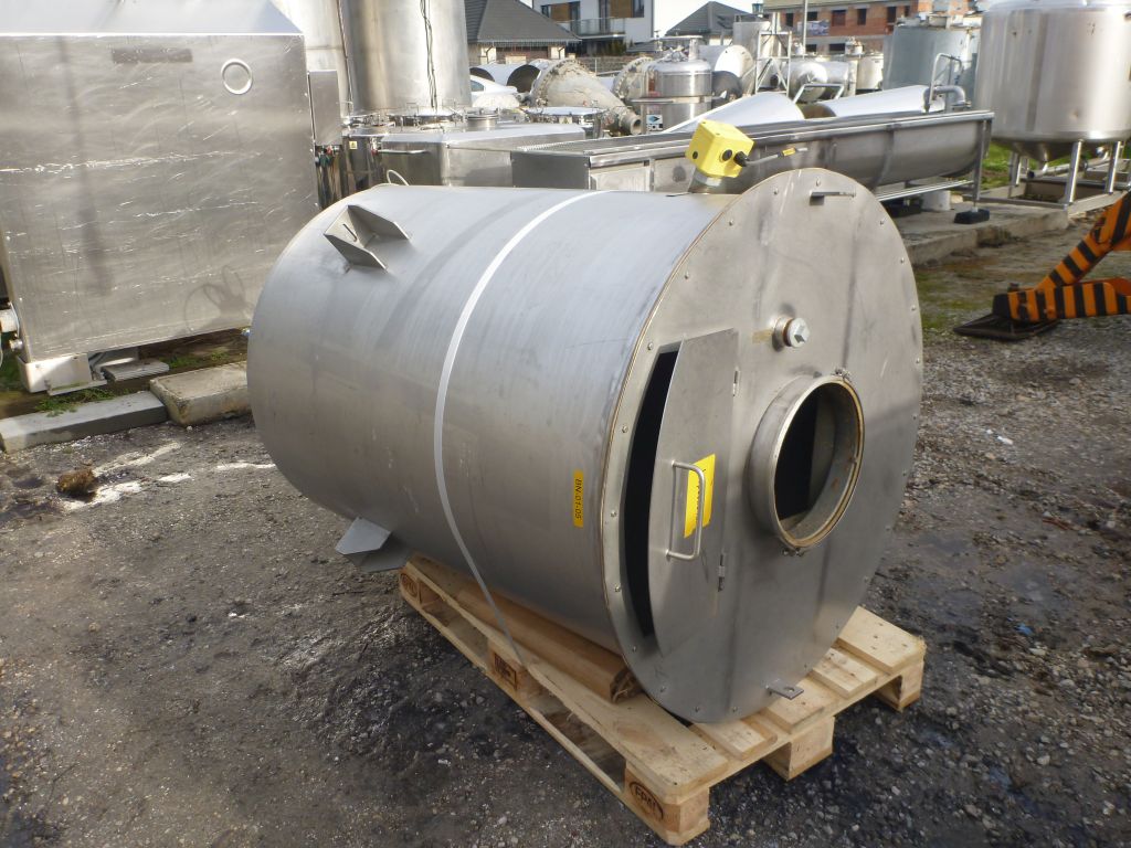 1200 L Vertical Stainless Steel Silos Conical Bottom With Valve