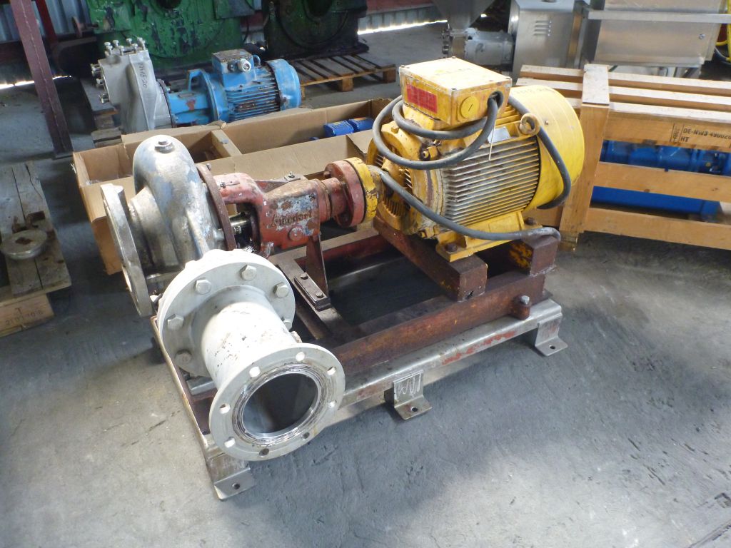 Used Stainless Steel Contact Parts Centrifugal Pump By Standart Pumps Model SPC-HT 150-250. Motor 30 kW.