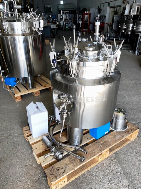136 L Vertical Stainless Steel AISI 316L Aseptic Reactor By Diessel GMBH & Co.