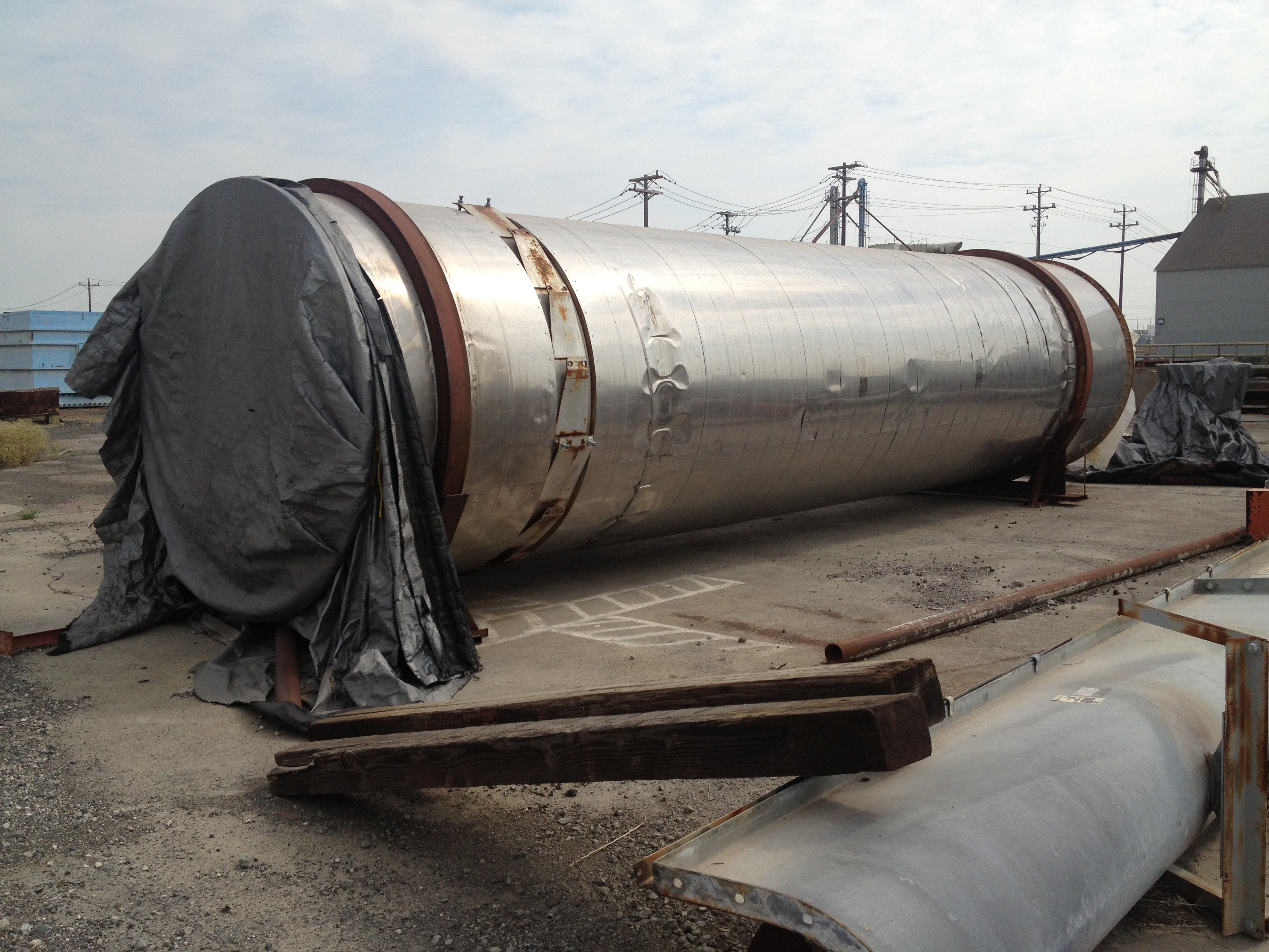 96" X 30' FMC Carbon Steel Link Belt Roto-Louvre Rotary Dryer/Cooler