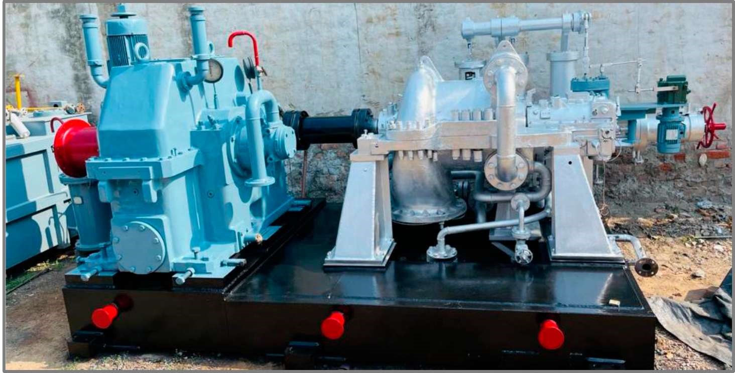 6,000 Kw 640 Psi Ape Belliss Back Pressure Steam Turbine Generator 